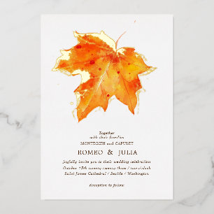 Herbst bei Hochzeiten in der Liebe Folieneinladung