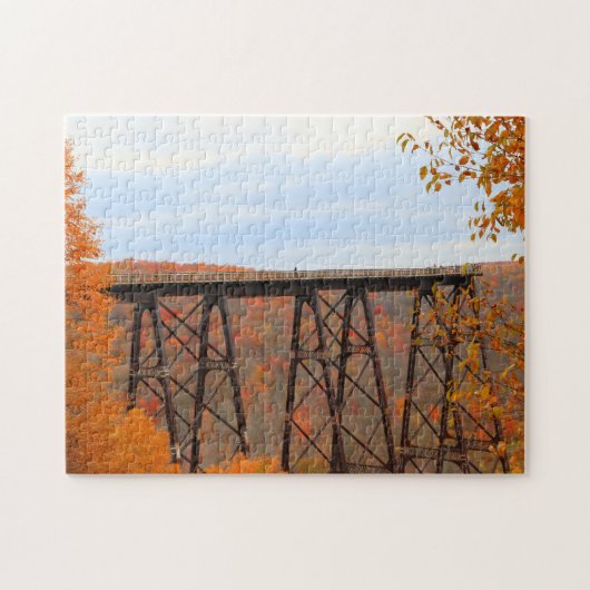 Herbst bei Kinzua Bridge Family Fun Time Puzzle (Horizontal)
