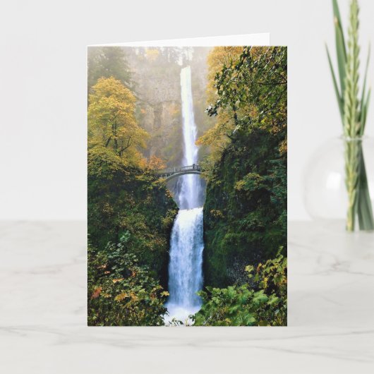 Herbst bei Multnomah Falls, OR Karte (Vorderseite)