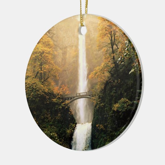 Herbst bei Multnomah Falls, OR Keramik Ornament (Links)