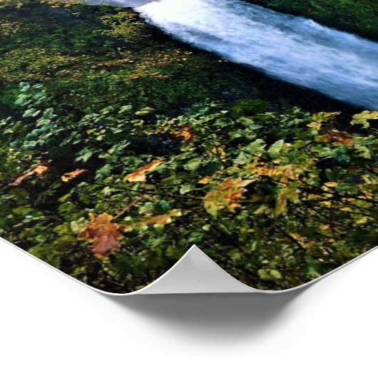 Herbst bei Multnomah Falls, OR Poster (Ecke)