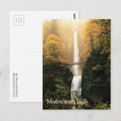 Herbst bei Multnomah Falls, OR Postkarte (Vorne/Hinten)