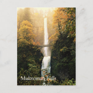 Herbst bei Multnomah Falls, OR Postkarte