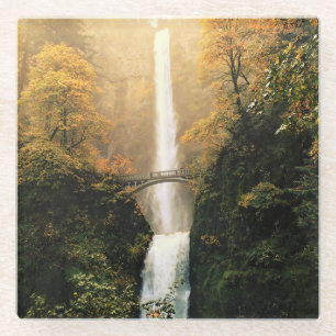 Herbst bei Multnomah Falls, Oregon Glasuntersetzer