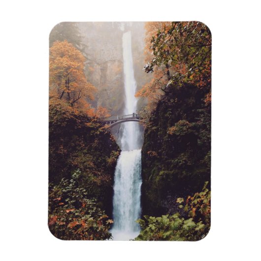 Herbst bei Multnomah Falls, Oregon Magnet (Vertikal)