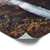 Herbst bei Multnomah Falls, Oregon Poster (Ecke)