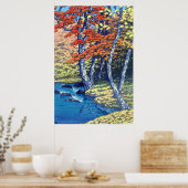 Herbst bei Oirase Kawase Hasui 1933 Poster (Küche)