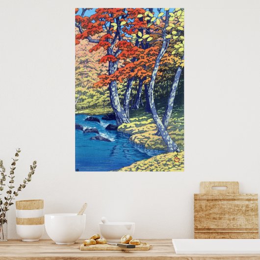 Herbst bei Oirase Kawase Hasui 1933 Poster (Küche)