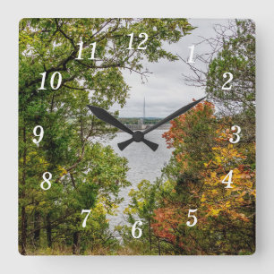Herbst bei Truman Dam Wall Uhr