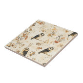 Herbst-Beige-Eule-Botanik-Waldmuster Fliese (Seite)
