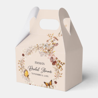 Herbst Beige Wildblumen Aquarell Geschenkbox Geschenkschachtel