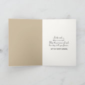 Herbst Beileid Blume Bouquet an der Spitze Karte (Innenseite)