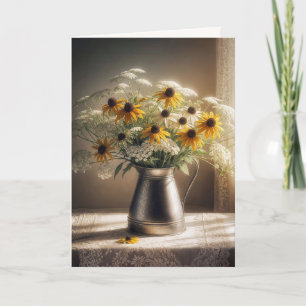 Herbst Beileid Blume Bouquet an der Spitze Karte