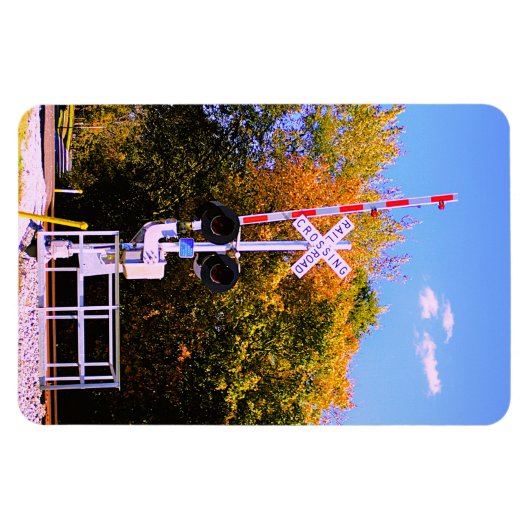 Herbst beim Bahnübergang Magnet (Horizontal)