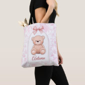 Herbst | Benutzerdefiniertes rosa Teddy-Bär-Kinder Tasche (Von Nahem)