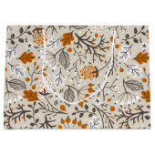 Herbst-Berries-Blätter und Muster für Zweige Große Geschenktüte (Vorderseite)