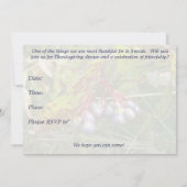 Herbst Berries Erntedank Einladung (Rückseite)