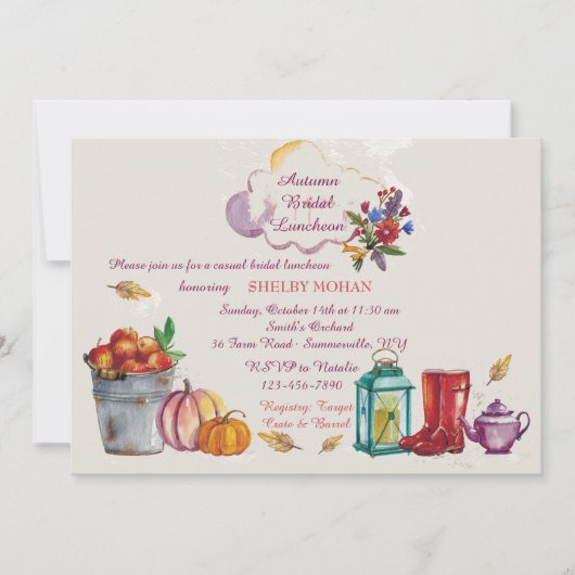 Herbst-Bild-Einladung Einladung (Vorderseite)