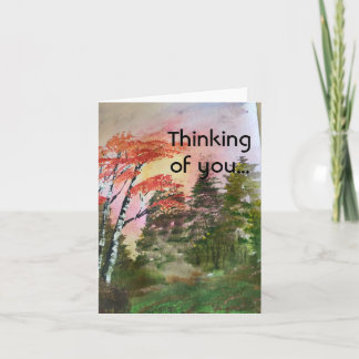 Herbst-Birken-Bäume, die an Sie Karte