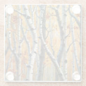 Herbst-Birkenbaum-Untersetzer Glasuntersetzer (Rückseite)