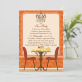 Herbst Birthday Tee Party Einladung (Stehend Vorderseite)