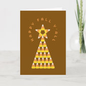 Herbst bis Weihnachten Faltkarte - Candy Corn Tree Karte (Vorderseite)
