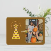 Herbst bis Weihnachten Fotokarte - Candy Corn Tree Karte (Stehend Vorderseite)