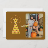 Herbst bis Weihnachten Fotokarte - Candy Corn Tree Karte (Vorderseite)