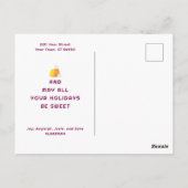 Herbst bis Weihnachten Postkarte Wein - Candy Corn (Rückseite)