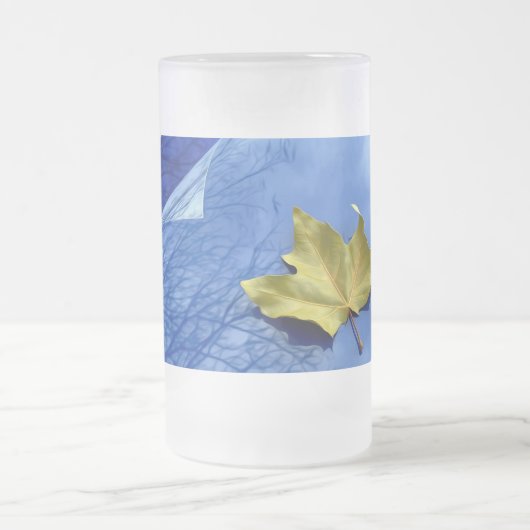 Herbst bis Winter Mattglas Bierglas (Mittel)