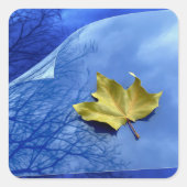 Herbst bis Winter Quadratischer Aufkleber (Vorderseite)