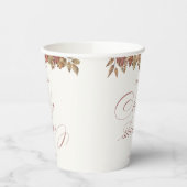 Herbst-Blatt-Babyparty Pappbecher (Links)
