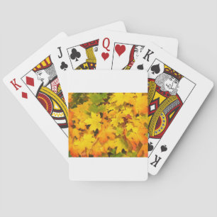 Herbst-Blatt färbt Baum-Party-Schicksals-Feier Spielkarten