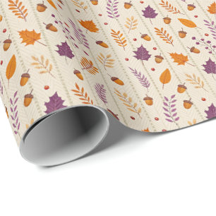 Herbst-Blatt-Geschenkpapier in sanftem Lavendel un Geschenkpapier