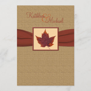 Herbst-Blatt-Hochzeits-Einladung Einladung