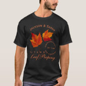 Herbst-Blatt-Lugen personalisiert T-Shirt (Vorderseite)