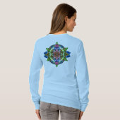 Herbst-Blatt-Mandala 6 T-Shirt (Schwarz voll)