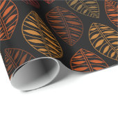 Herbst-Blatt-Muster Geschenkpapier (Rolleneckpunkt)