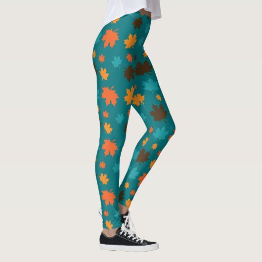 Herbst-Blatt-Muster Leggings (Rechts)