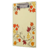 Herbst-Blatt-Reben mit kundengerechtem Text Klemmbrett (Links)