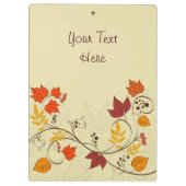 Herbst-Blatt-Reben mit kundengerechtem Text Klemmbrett (Rückseite)
