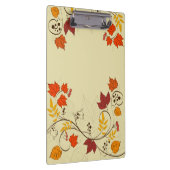 Herbst-Blatt-Reben mit kundengerechtem Text Klemmbrett (Rechts)