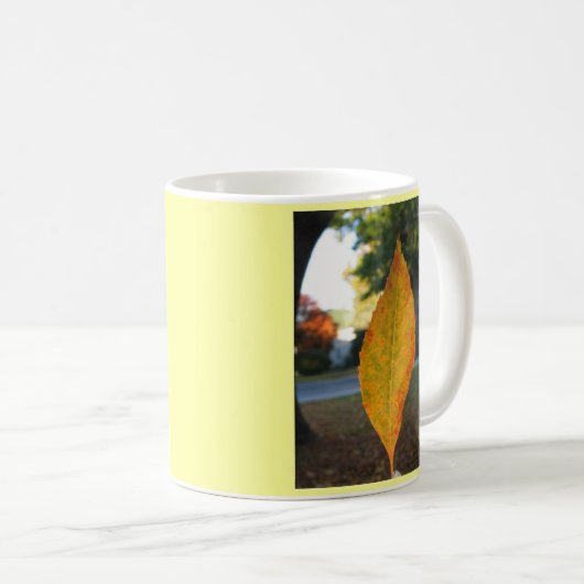Herbst-Blatt-Tasse Kaffeetasse (VorderseiteRechts)