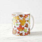 Herbst-Blatt-Tasse - kundengerecht Kaffeetasse (VorderseiteRechts)