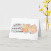 Herbst Blatt und Fitzgerald zitieren leere Karte (Gelbe Blume)