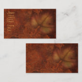 Herbst-Blatt Visitenkarte (Vorne/Hinten)