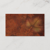 Herbst-Blatt Visitenkarte (Rückseite)