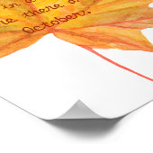 Herbst-Blatt-Zitat Poster (Ecke)