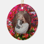 Herbst Blätter ändern, rosa impressionistische Bäu Keramik Ornament (Links)