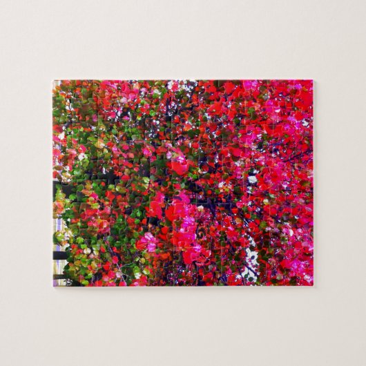 Herbst Blätter ändern, rosa impressionistische Bäu Puzzle (Horizontal)